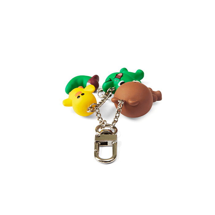 LINE FRIENDS TOYS EDWARD EDITION BROWN & FRIENDS WAGGLE WAGGLE KEY RING EDWARD EDITION (7182546665645)