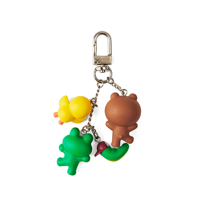 LINE FRIENDS TOYS EDWARD EDITION BROWN & FRIENDS WAGGLE WAGGLE KEY RING EDWARD EDITION (7182546665645)