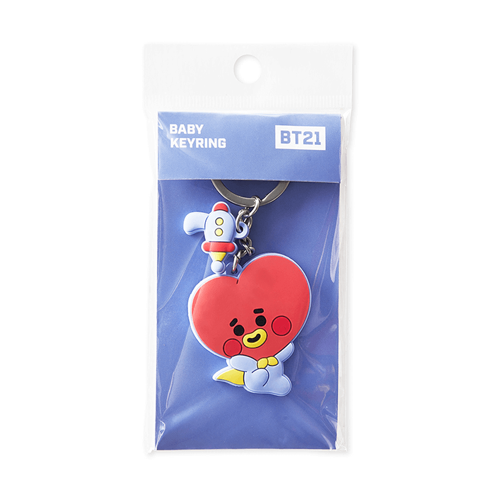 LINE FRIENDS TOYS TATA BT21 TATA BABY SILICON KEY RING (7182627078317)