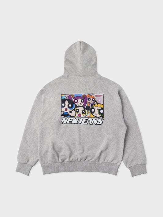 [NEW] THE POWERPUFF GIRLS x NJ 후드 티셔츠 (GREY)