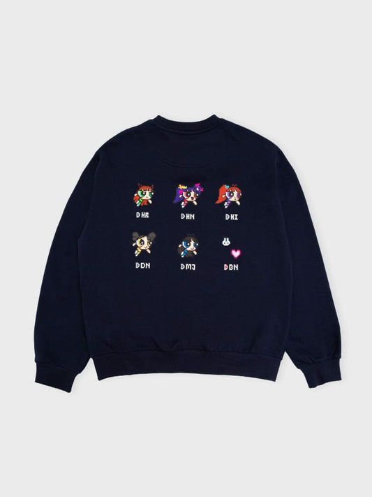 [NEW] THE POWERPUFF GIRLS x NJ 맨투맨 셔츠 (NAVY)